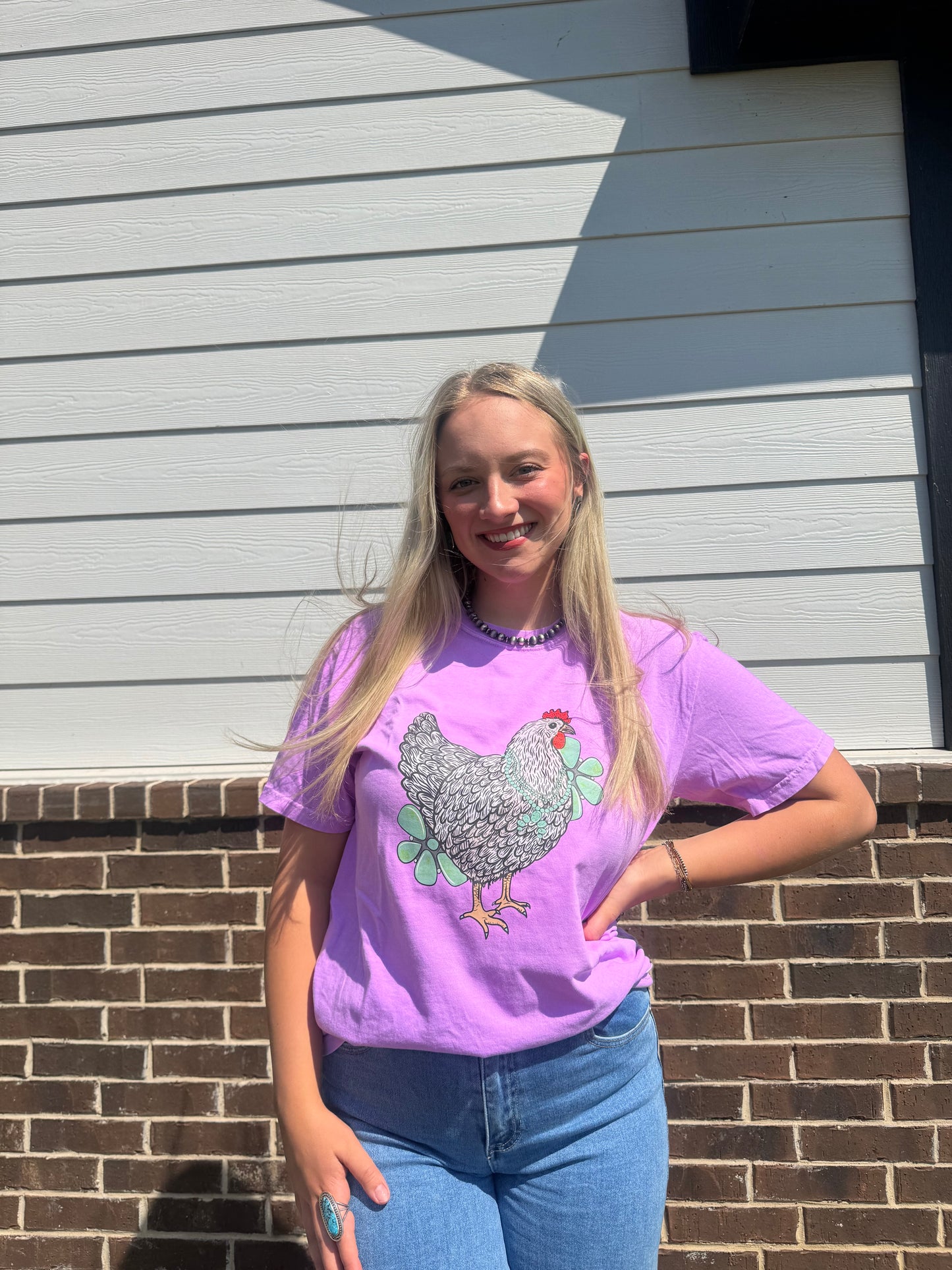 Turquoise Hen Tee