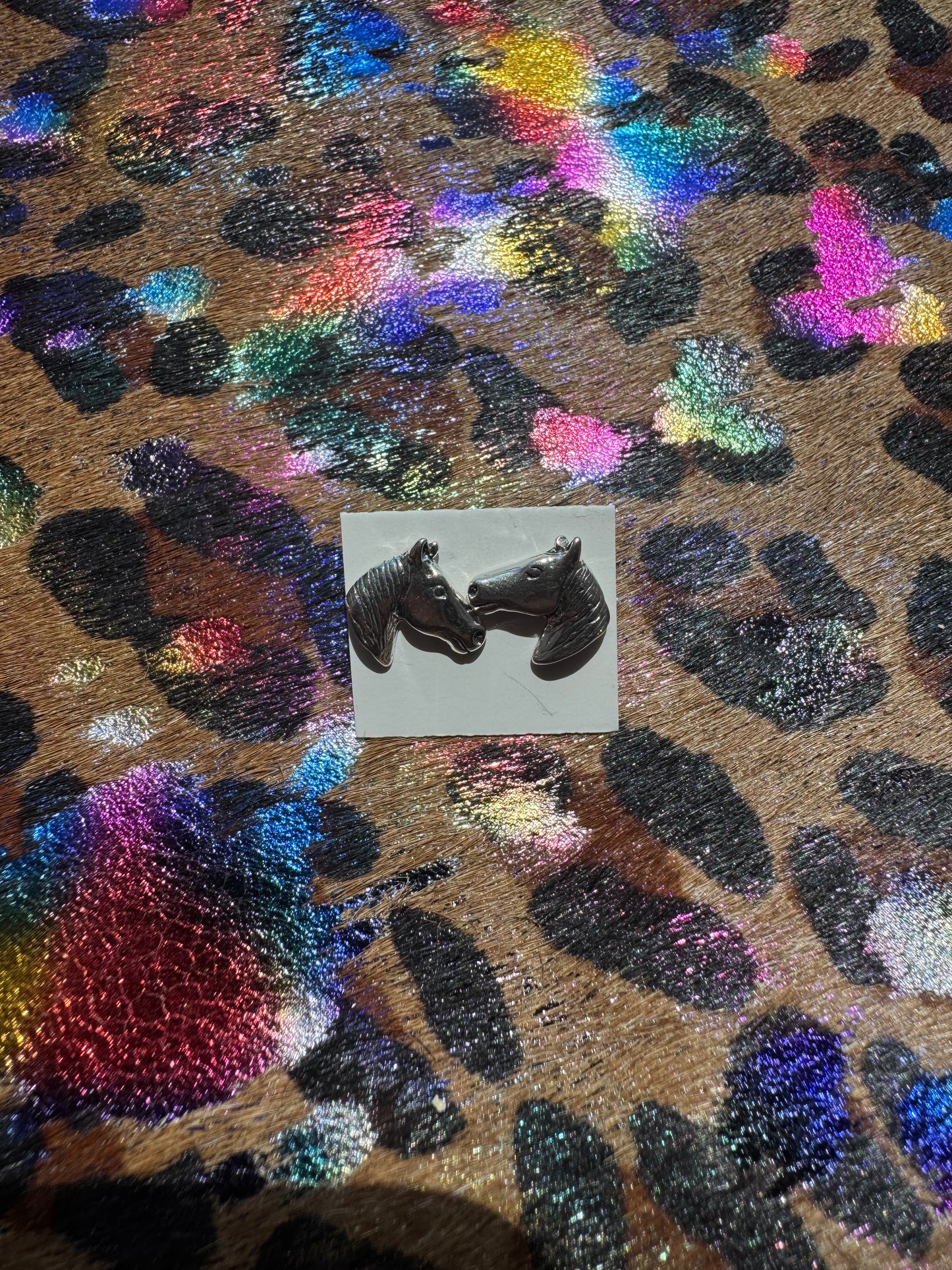 Sterling Silver Horse Studs