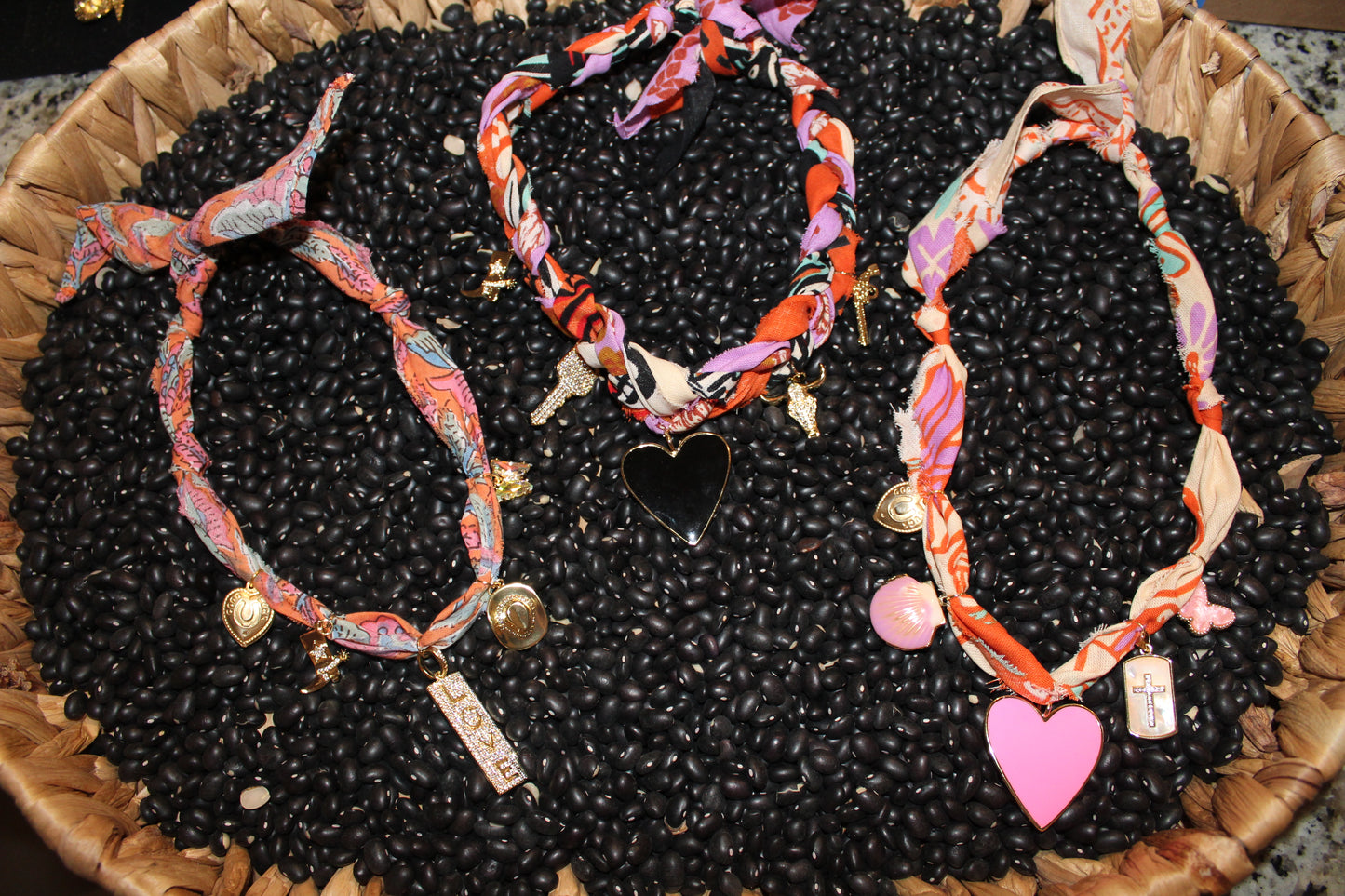 Black Heart Charm Necklace