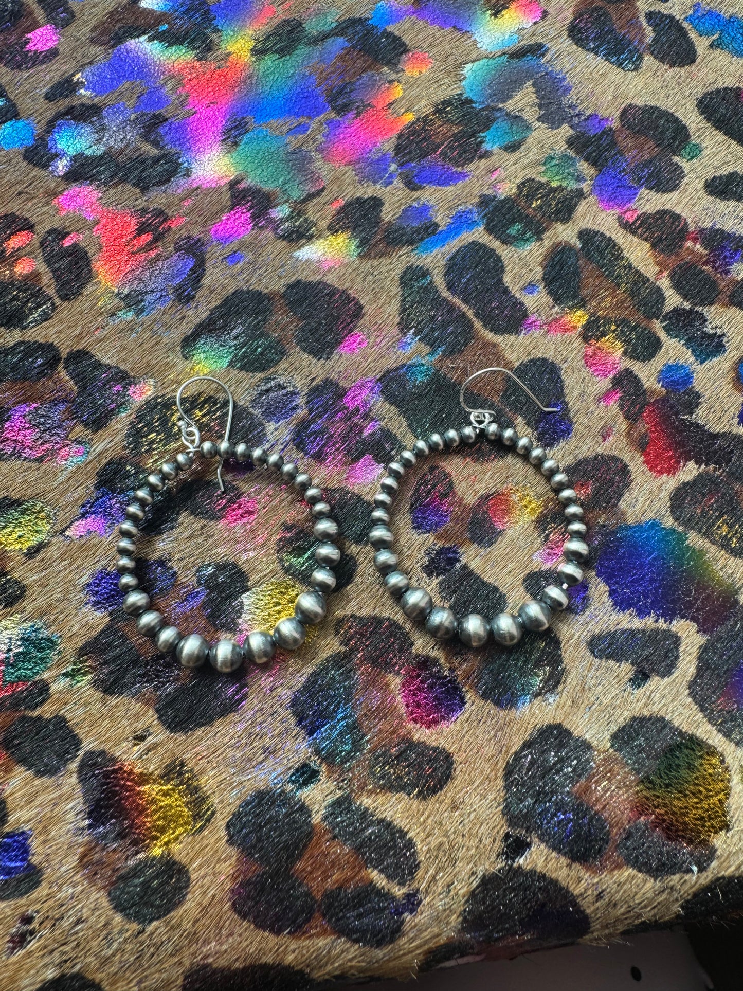 Navajo Pearl Hoop Earrings