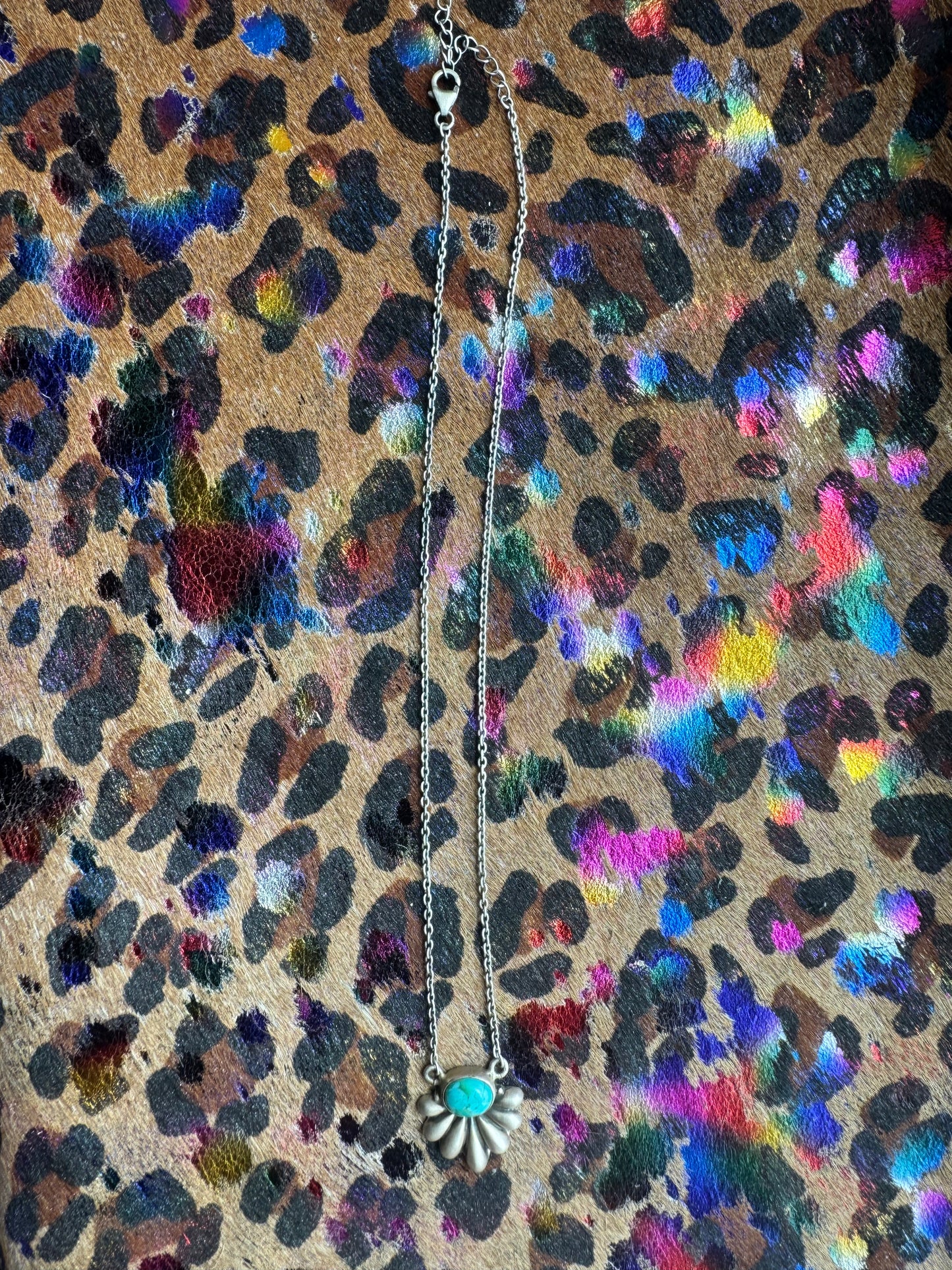 Sterling Silver Turquoise Pendant Necklace