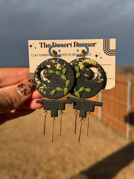 Black & Gold Cactus Moon
