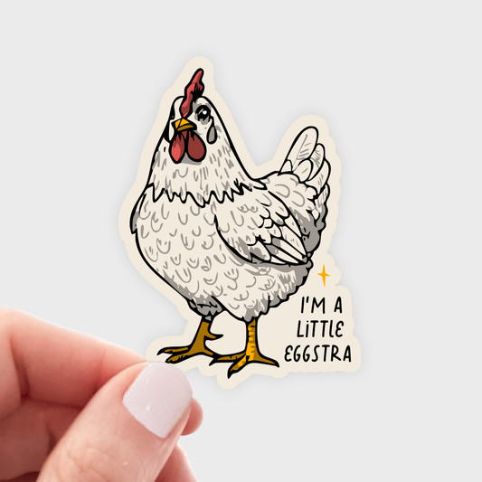 I'm a Little Eggstra Sticker