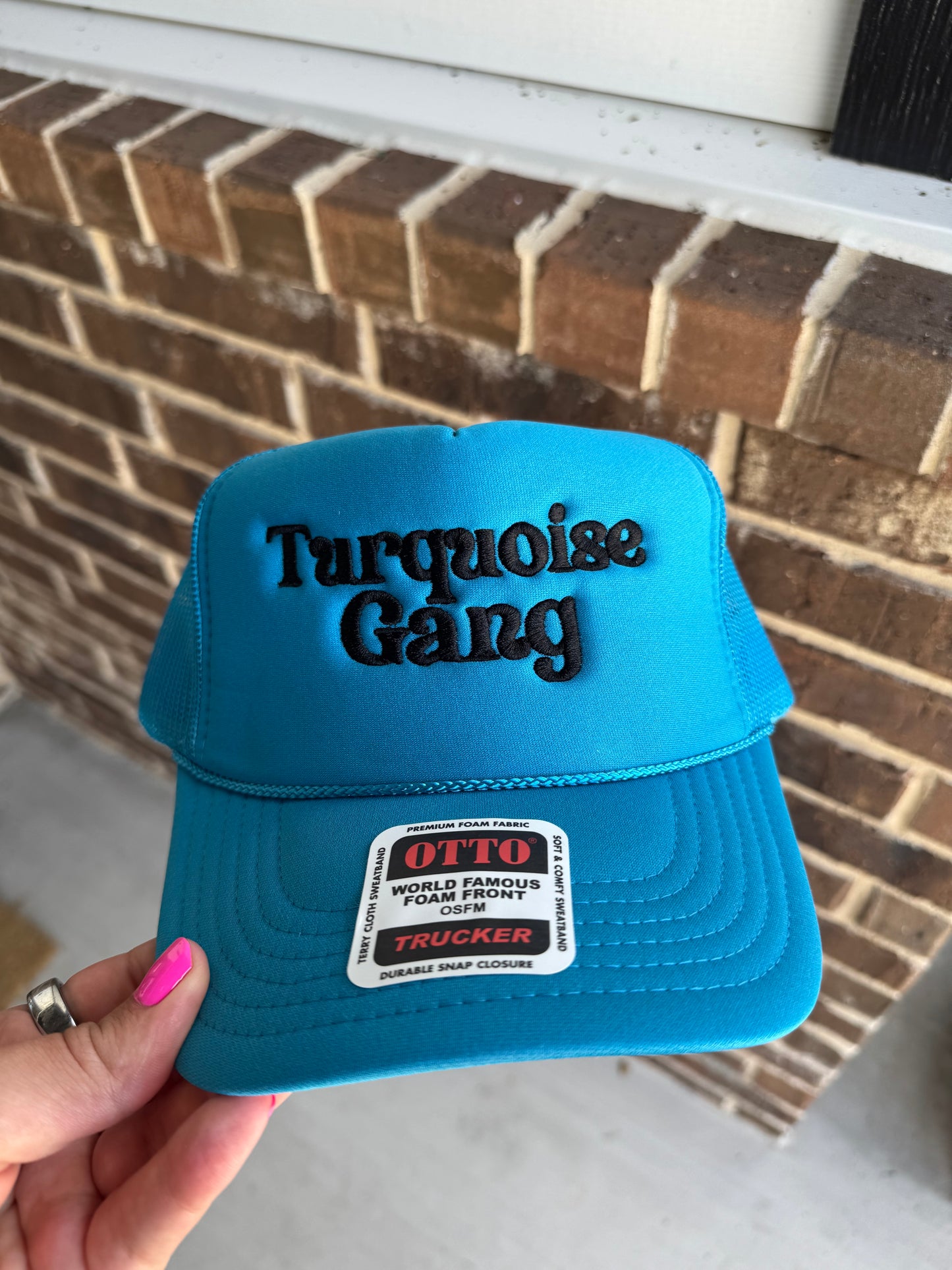 Turquoise Gang Trucker Hat
