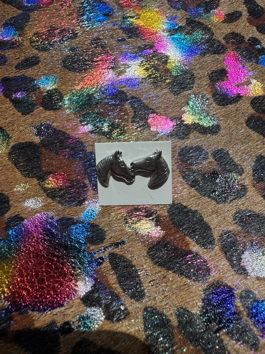 Sterling Silver Horse Studs
