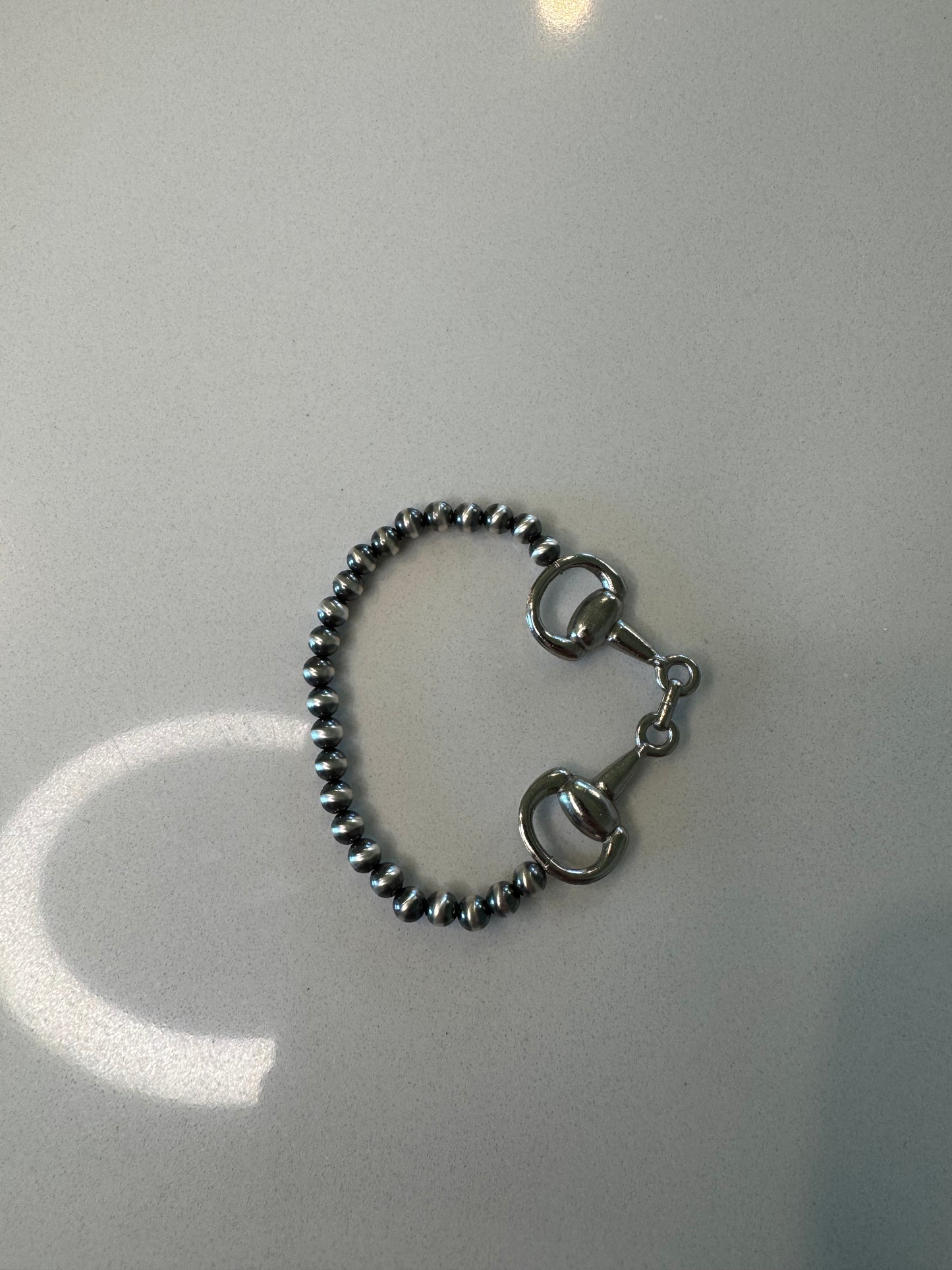 5mm Navajo Pearl Snaffle Bit Bracelet
