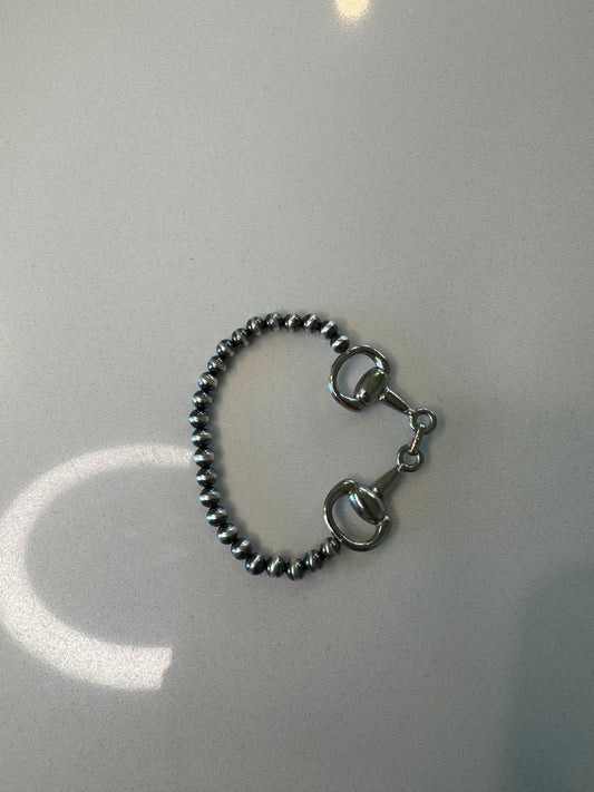 5mm Navajo Pearl Snaffle Bit Bracelet
