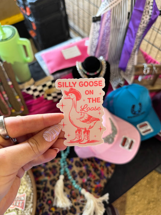 Cowboy Silly Goose Sticker