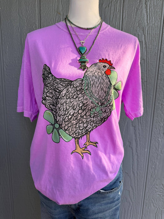 Turquoise Hen Tee