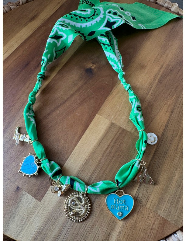 Green Bandana Necklace