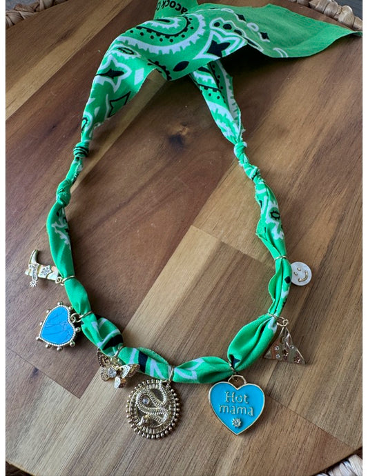 Green Bandana Necklace