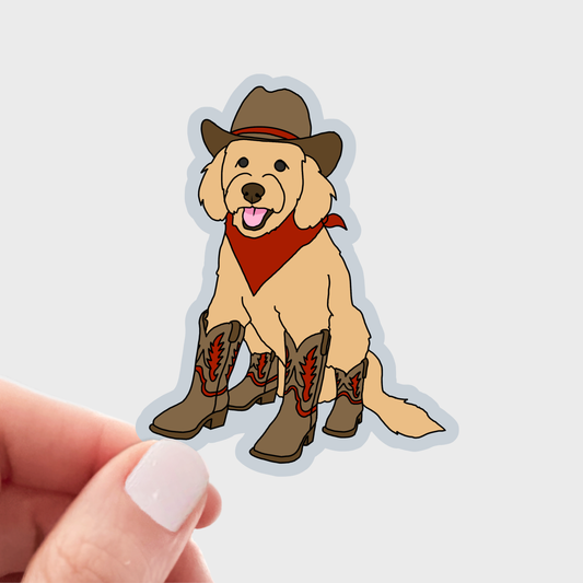 Doodle Cowboy Sticker